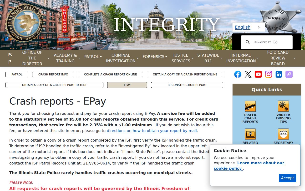 McDonough County arrest history Illinois crash report E-Pay
