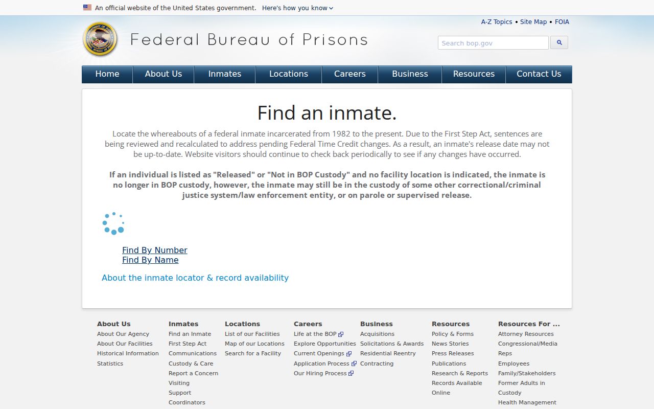 McDonough County criminal history federal inmate locator