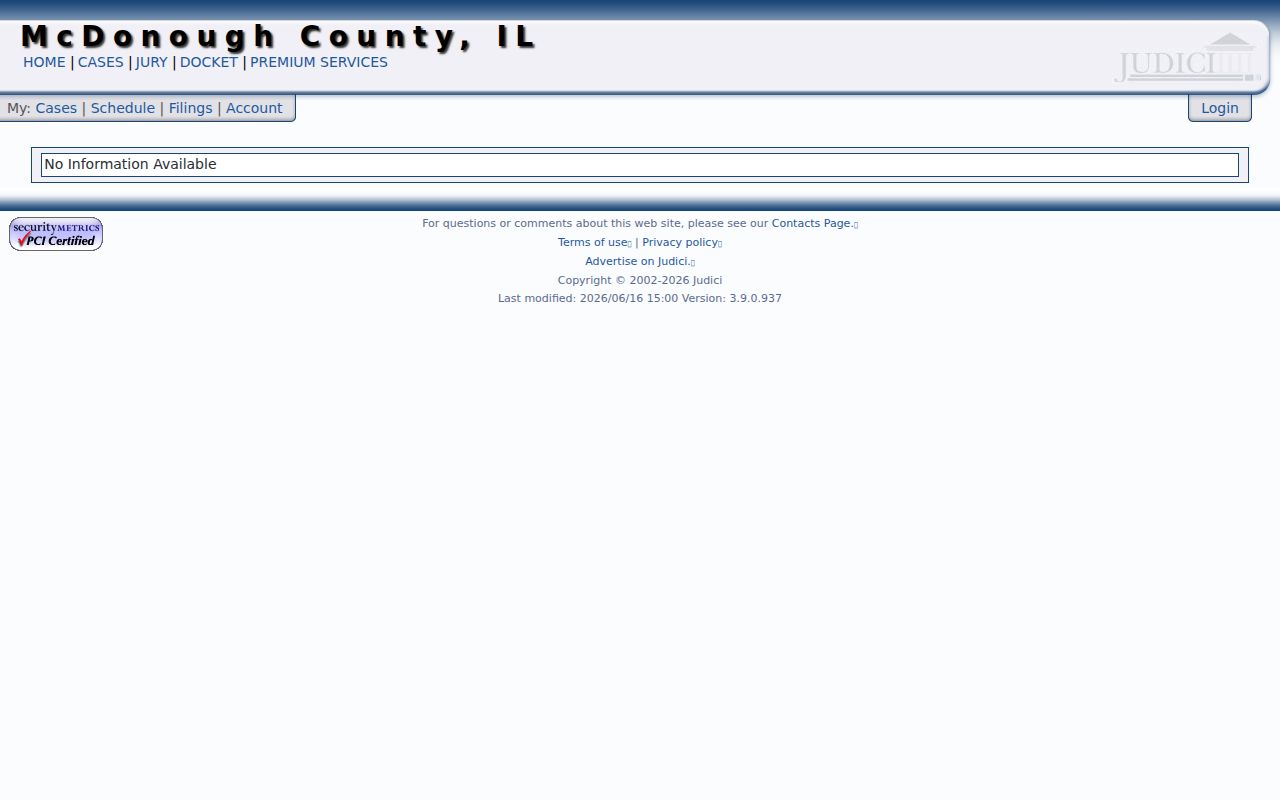 McDonough County criminal history Judici case search