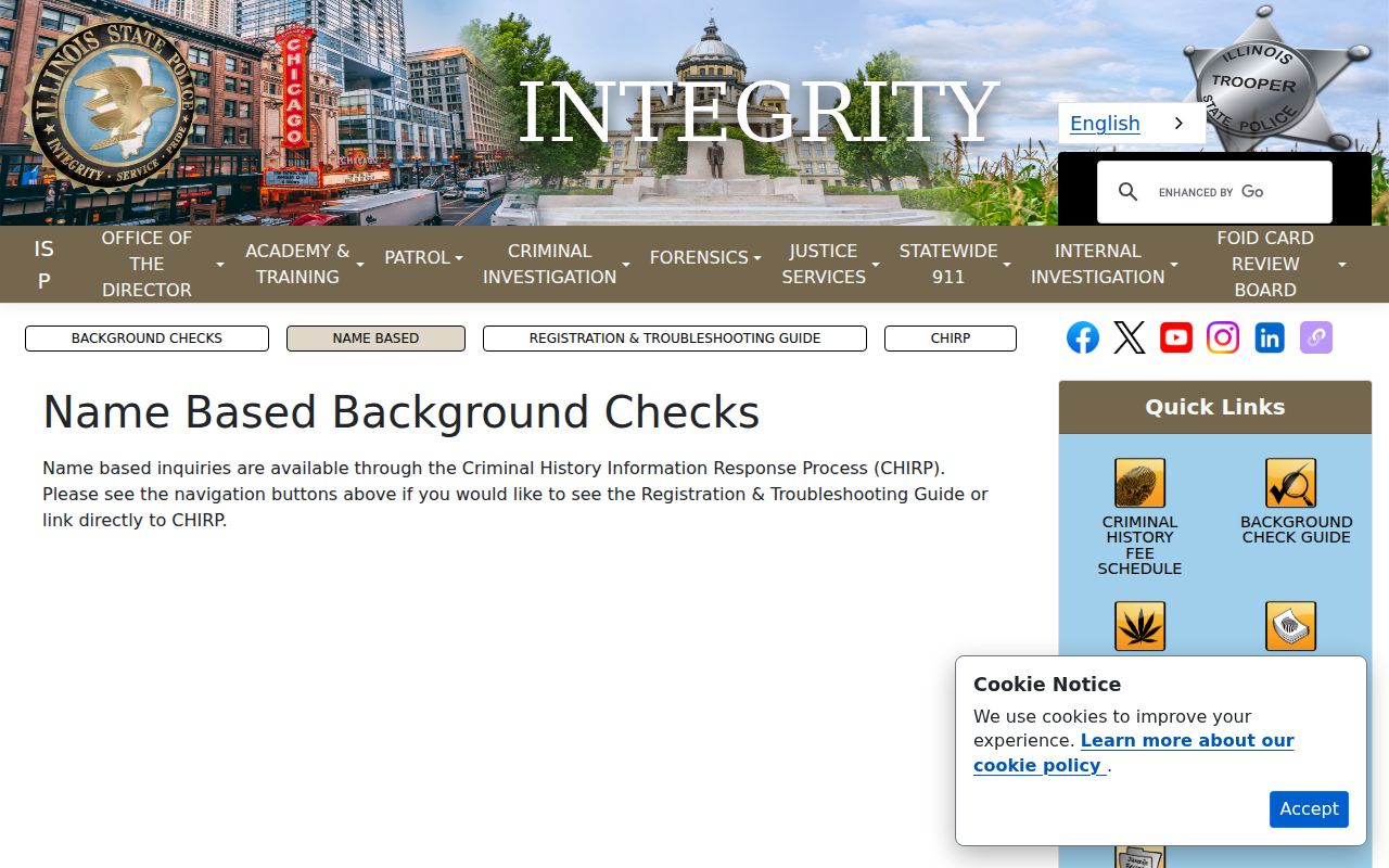 McDonough County criminal history Illinois name check