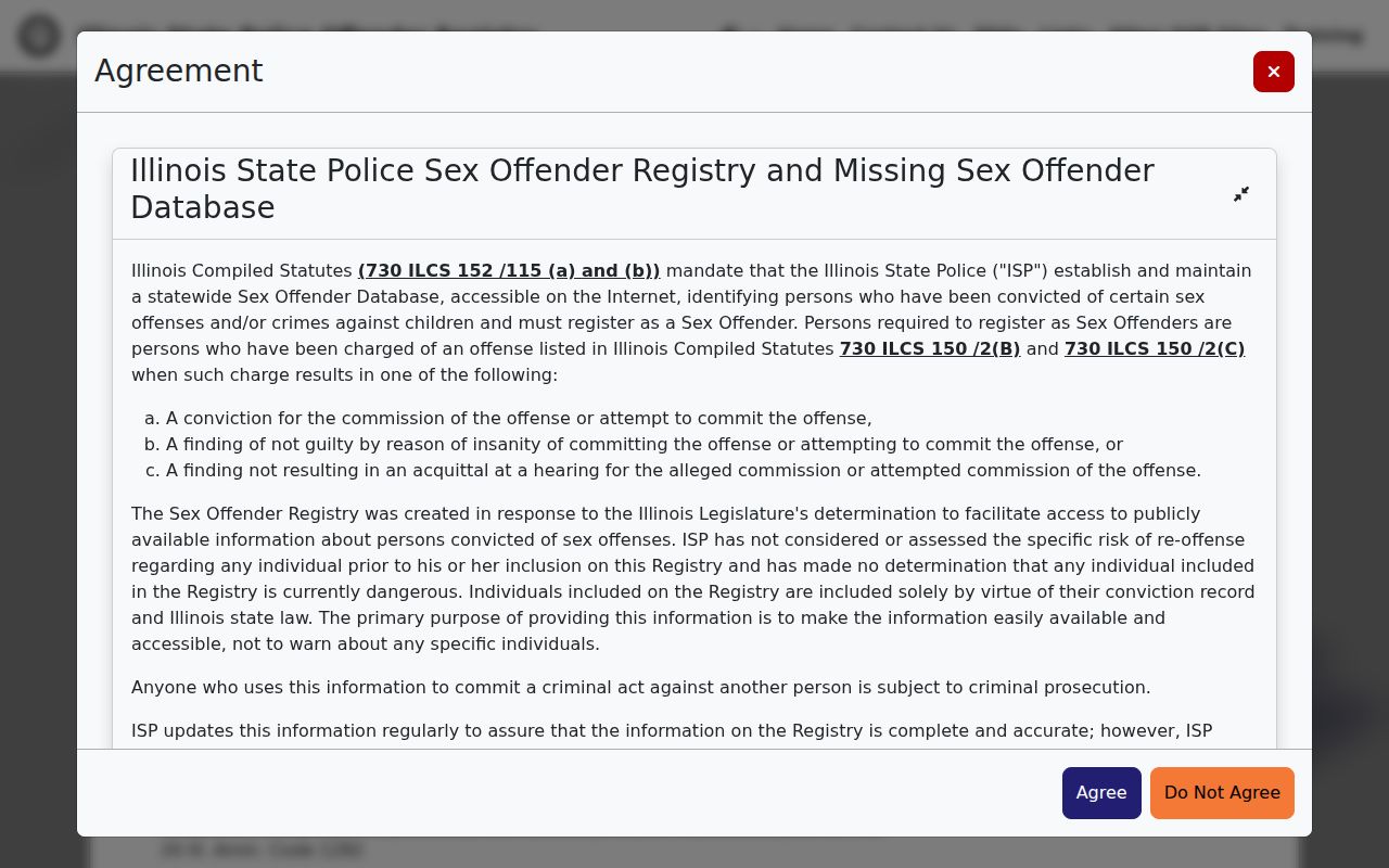 McDonough County sex offender registry search interface